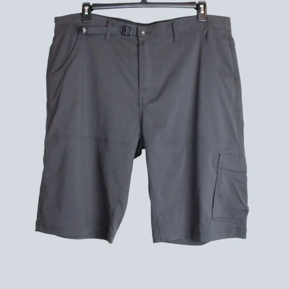 prAna Mens Zion Hiking Cargo Shorts Stretch Nylon Utility Gorpcore Charcoal 40